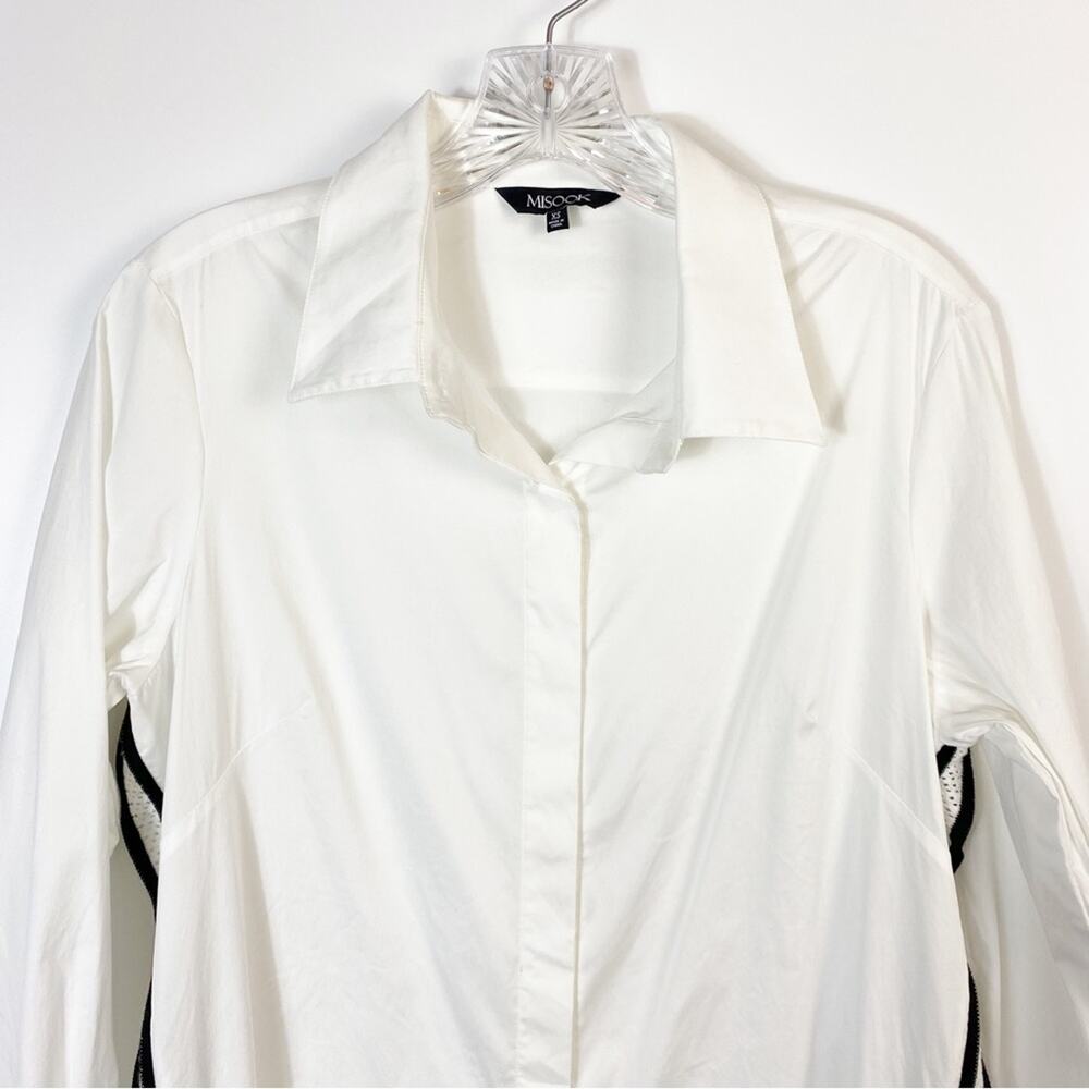 MISOOK WOMENS BUTTON FRONT LONG SLEEVE BLOUSE SIZE XS - Picture 3 of 11
